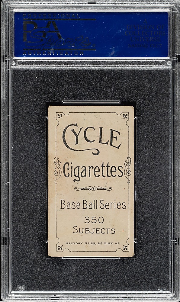1909-1911 T206 White Border Billy Nattress PSA VG-EX 4 - Cycle 350 Back