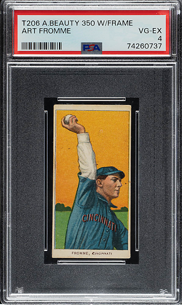 1909-1911 T206 White Border Art Fromme PSA VG-EX 4 - American Beauty 350 Back