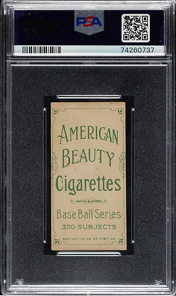 1909-1911 T206 White Border Art Fromme PSA VG-EX 4 - American Beauty 350 Back
