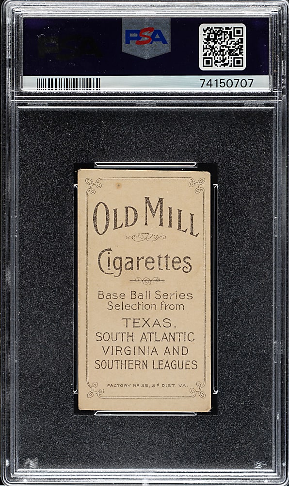 1909-1911 T206 White Border Gordon Hickman Southern Leaguer PSA VG-EX 4 - Old Mill Back