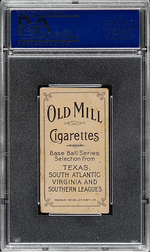 1909-1911 T206 White Border Perry Lipe Southern Leaguer PSA VG-EX 4 - Old Mill Back