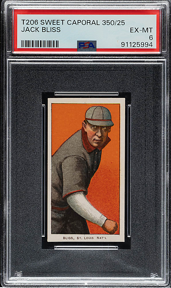 1909-1911 T206 White Border Jack Bliss PSA EX-MT 6