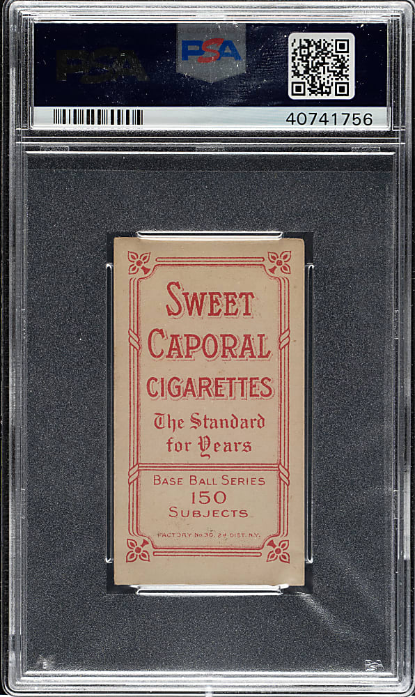 1909-1911 T206 White Border Buck Herzog New York PSA EX 5