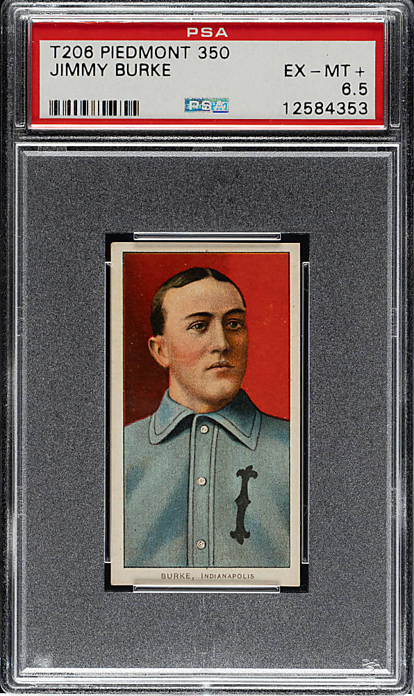 1909-1911 T206 White Border Jimmy Burke PSA EX-MT+ 6.5