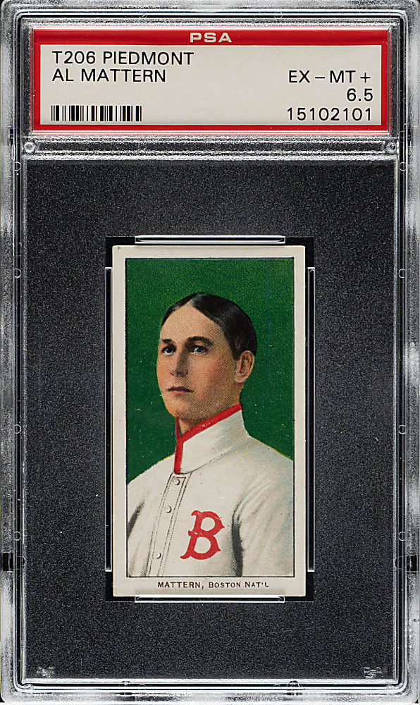 1909-1911 T206 White Border Al Mattern PSA EX-MT+ 6.5
