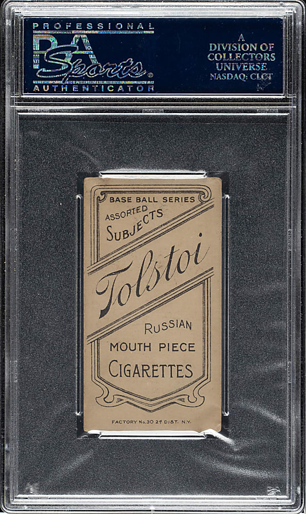 1909-1911 T206 White Border Zack Wheat Rookie PSA VG-EX 4 - Tolstoi Back