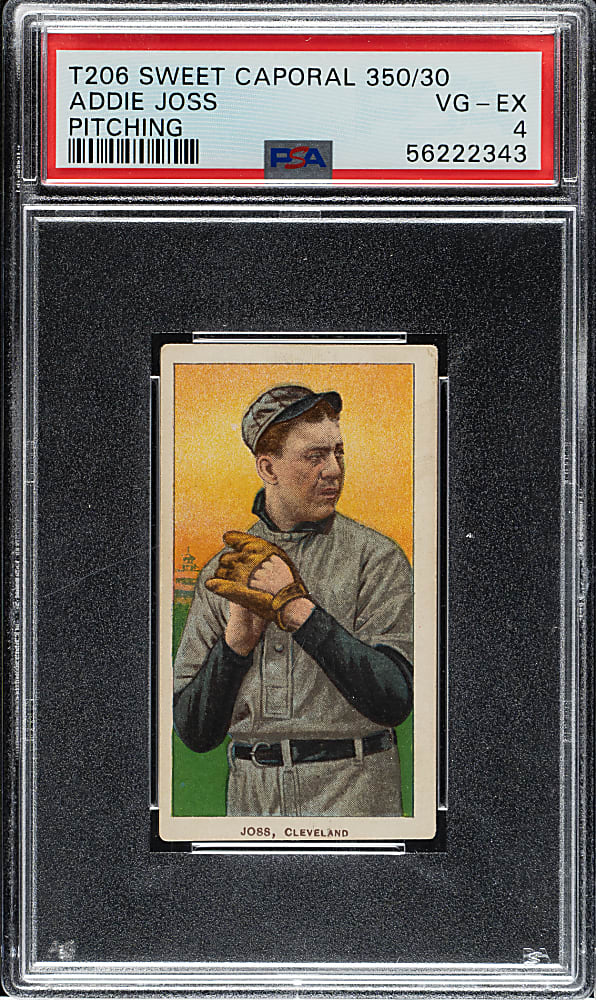 1909-1911 T206 White Border Addie Joss Pitching PSA VG-EX 4