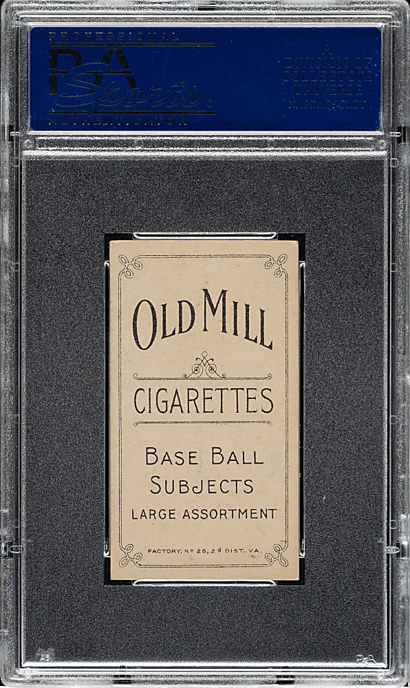 1909-1911 T206 White Border Hooks Wiltse Pitching PSA EX-MT 6 - Old Mill Back