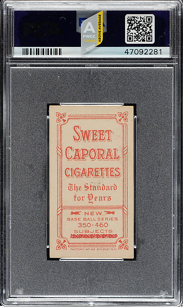 1909-1911 T206 White Border Bill Bergen Catching PSA EX-MT 6