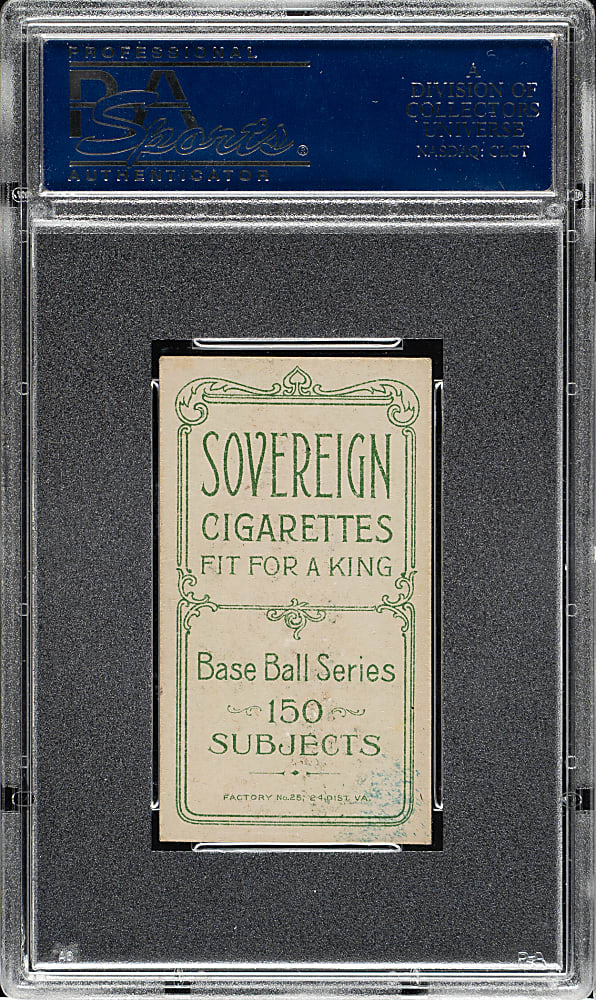 1909-1911 T206 White Border Frank Smith Chicago, F. Smith on Front PSA EX-MT 6 - Sovereign 150 Back