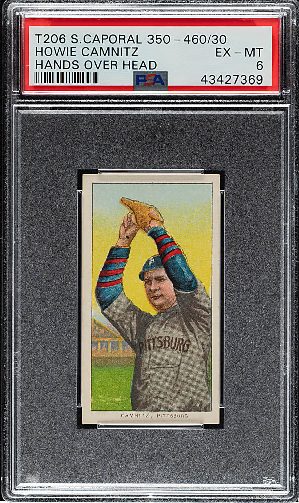 1909-1911 T206 White Border Howie Camnitz Hands Above Head PSA EX-MT 6