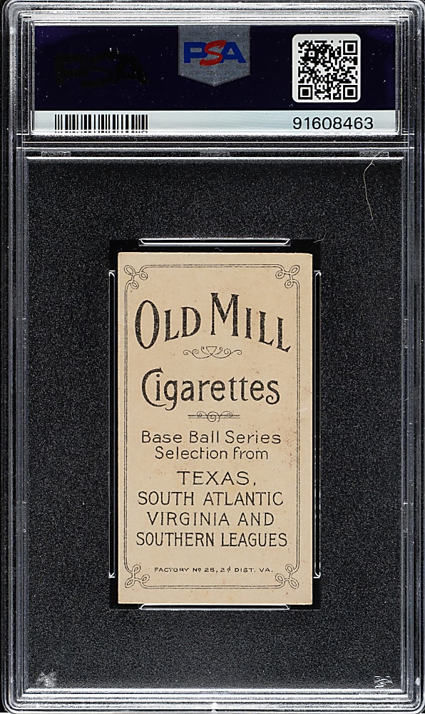 1909-1911 T206 White Border Ed Greminger Southern Leaguer PSA EX 5 - Old Mill Back
