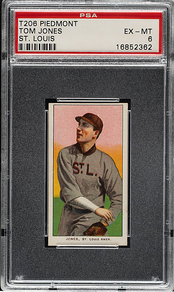 1909-1911 T206 White Border Tom Jones PSA EX-MT 6