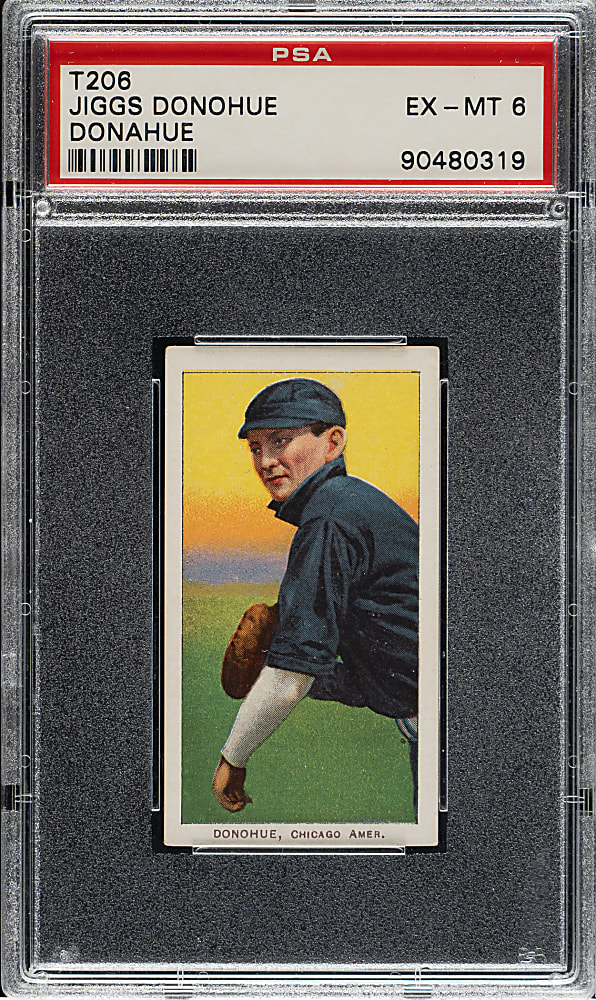 1909-1911 T206 White Border Jiggs Donohue PSA EX-MT 6