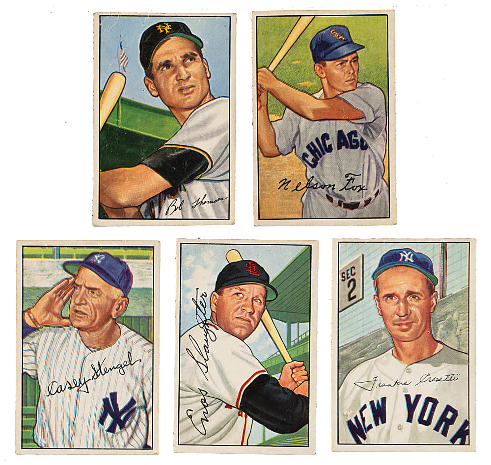 1952 Bowman Partial Set (130/252) Plus 68 Duplicates Including Willie Mays