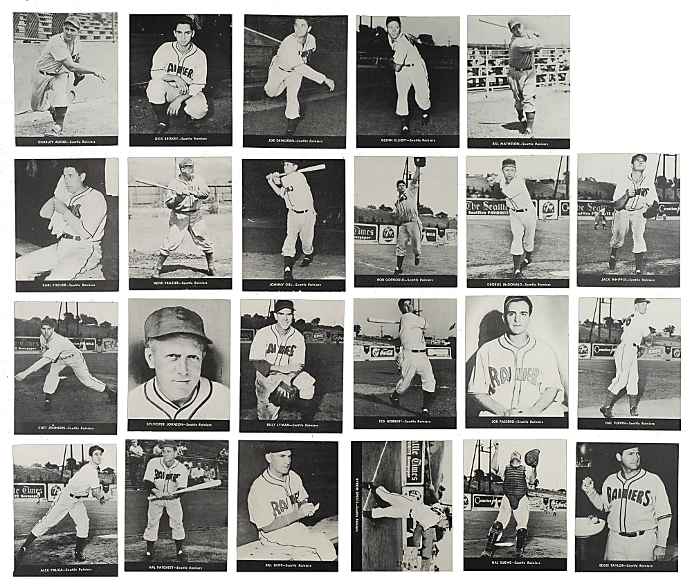 1945 Centennial Flour Seattle Rainiers Complete Set (27)