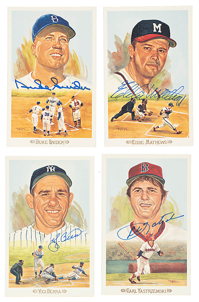 1989 Perez-Steele Celebration Complete Set (44) with 23 Signed Cards Including Berra, Snider, and Yastrzemski