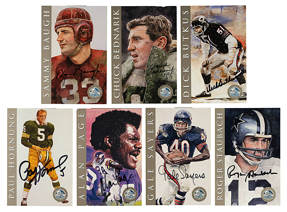 1998 Football Hall of Fame Fine Art Series Platinum Edition Complete Signed Set (116)