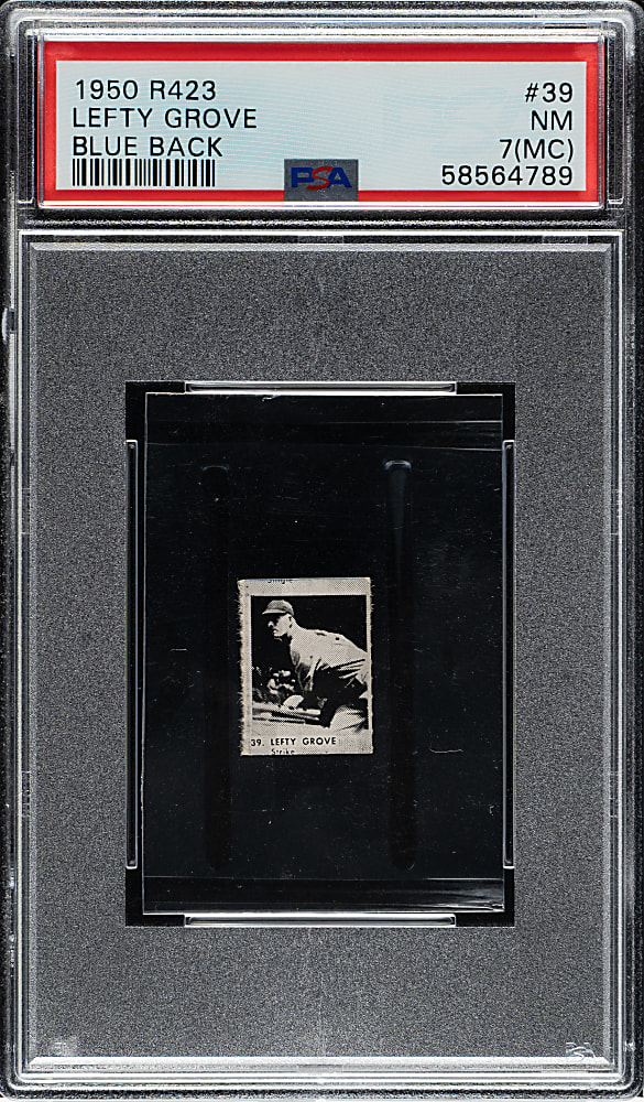 1952 R423 Strip Card #39 Lefty Grove Blue Back PSA NM 7 (MC) - The ONLY PSA-Graded Example!