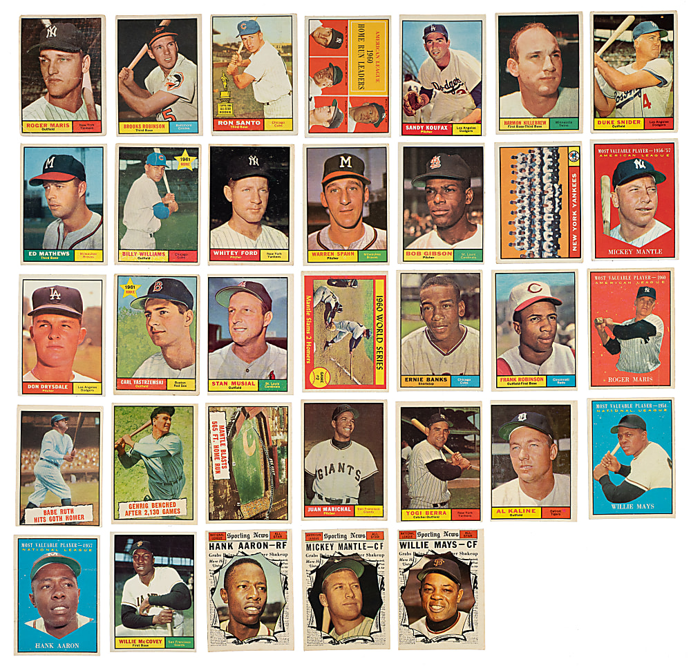 1961 Topps Near-Complete Set (581/587) Including #300 Mickey Mantle