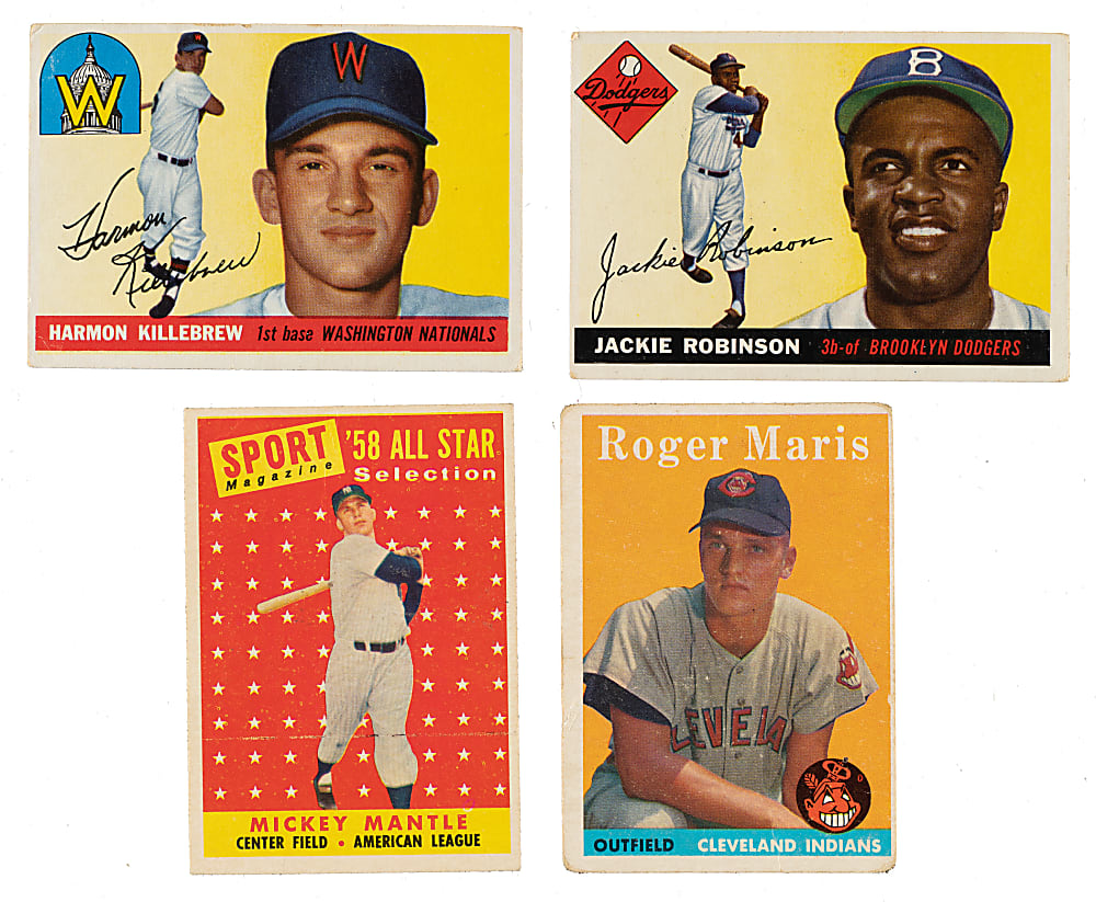1953 to 1959 Topps and Bowman Shoebox Collection (874) Including 71 Hall of Famers