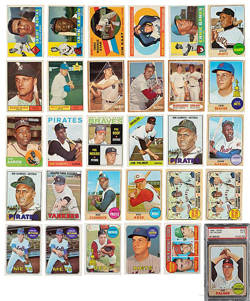 1960 to 1969 Topps Shoebox Collection (2,057) Including 169 Hall of Famers