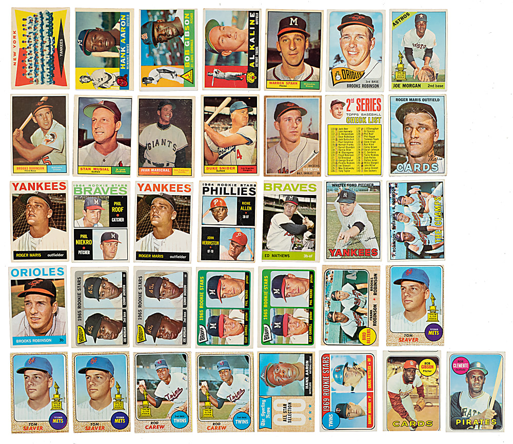 1960 to 1969 Topps Shoebox Collection (2,057) Including 169 Hall of Famers