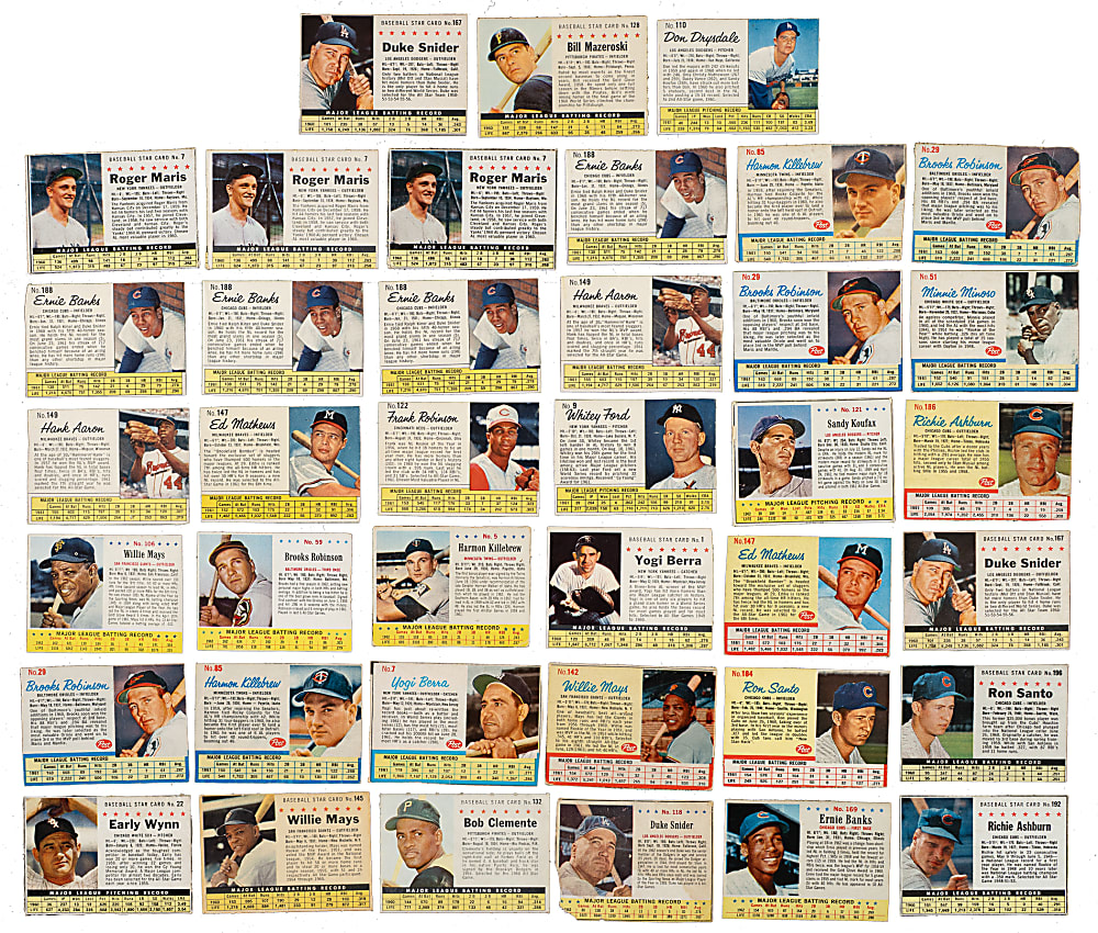 1961 to 1963 Post Cereal and Jell-O Collection (705) Including 85 Hall of Famers
