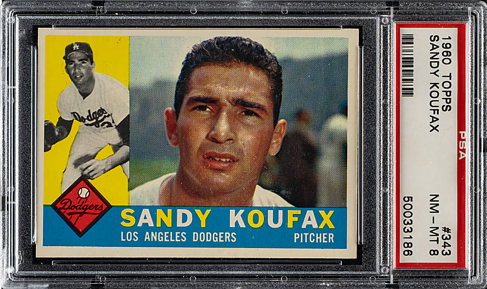 1960 Topps #343 Sandy Koufax PSA NM-MT 8