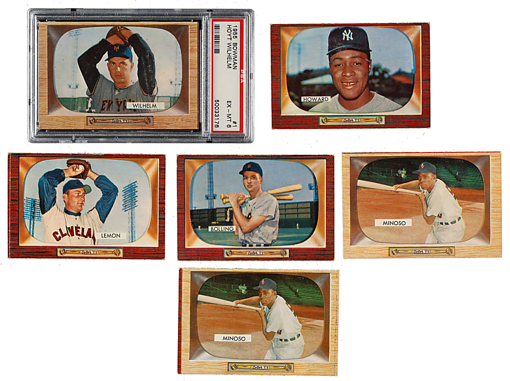 1955 Bowman Partial Set (248/320) Plus 132 Duplicates Including Willie Mays and Roy Campanella