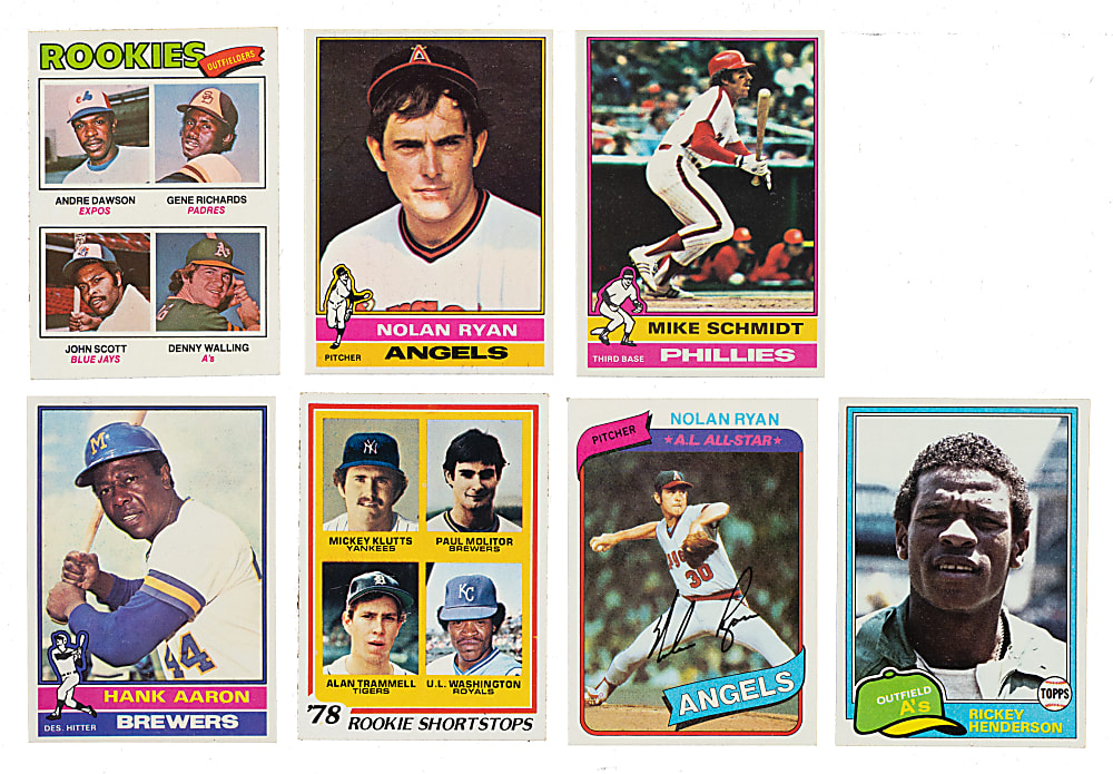 1976 to 1982 Topps Complete Set Collection (7 Sets, 4,950 Cards)