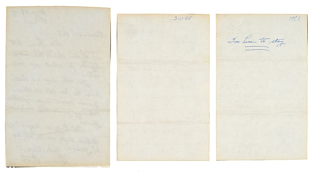Trio of Jimmie Foxx Handwritten and Signed Letters - JSA
