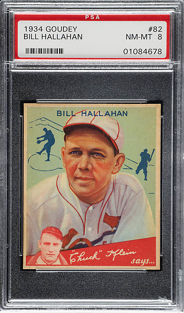 1934 R320 Goudey #82 Bill Hallahan PSA NM-MT 8