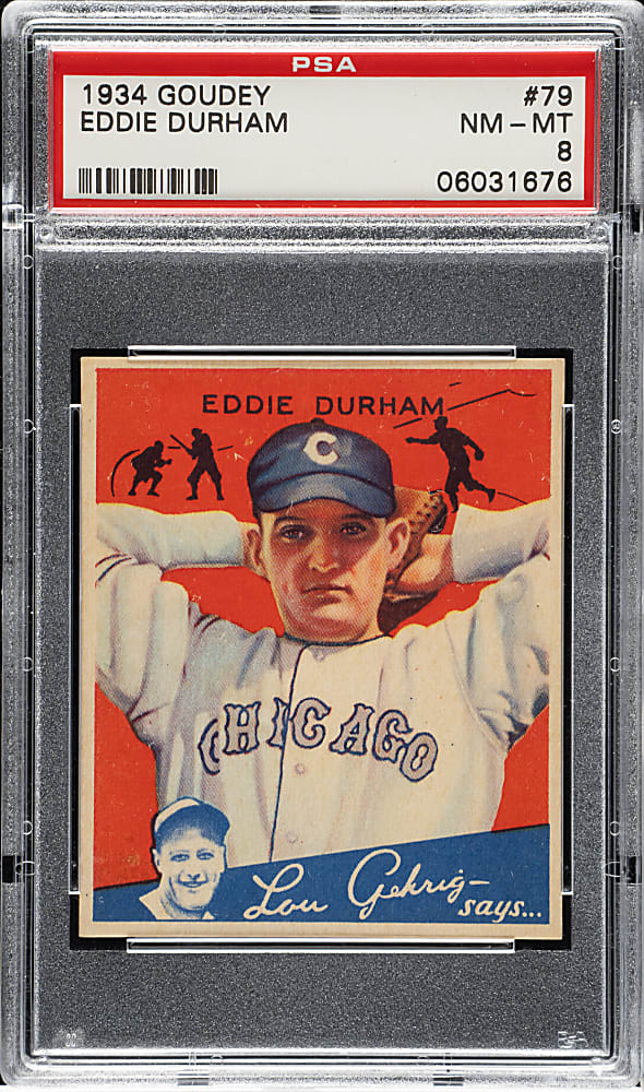 1934 R320 Goudey #79 Eddie Durham PSA NM-MT 8