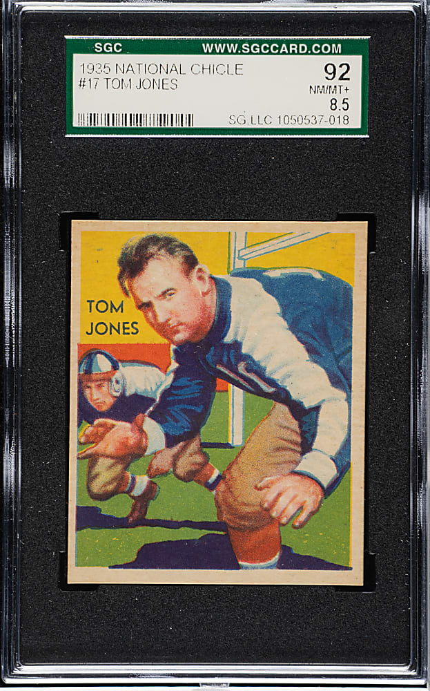 1935 R331 National Chicle Football #17 Tom Jones SGC NM/MT+ 92