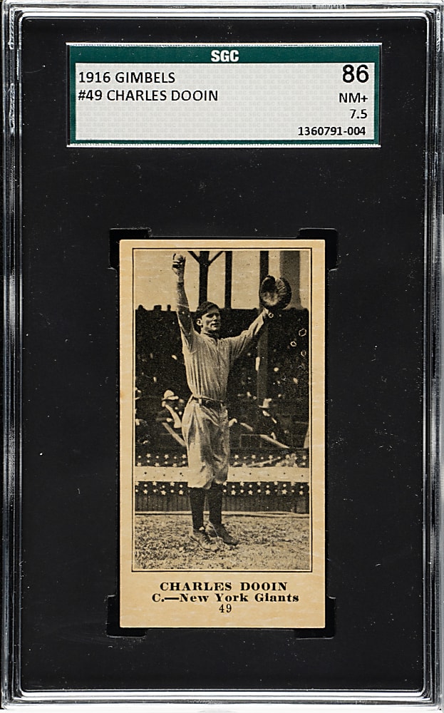 1916 Gimbels #49 Charles Dooin SGC NM+ 86 - The ONLY Graded Example!
