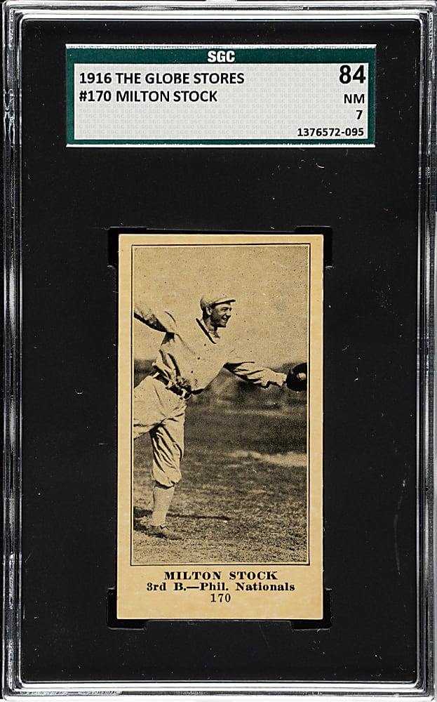 1916 H801-9 Globe Clothing Store #170 Milton Stock SGC NM 84 - The ONLY Graded Example!