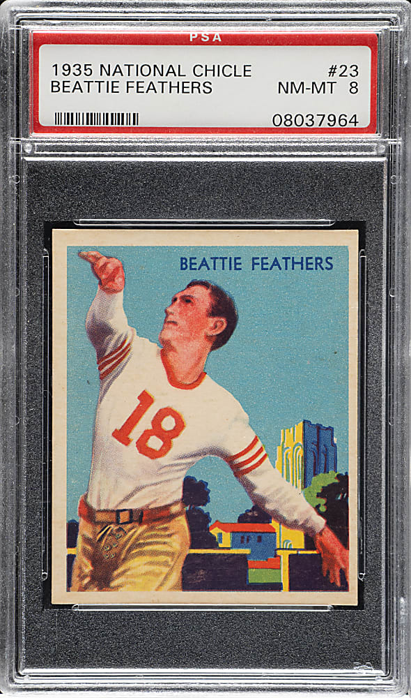 1935 R331 National Chicle Football #23 Beattie Feathers PSA NM-MT 8