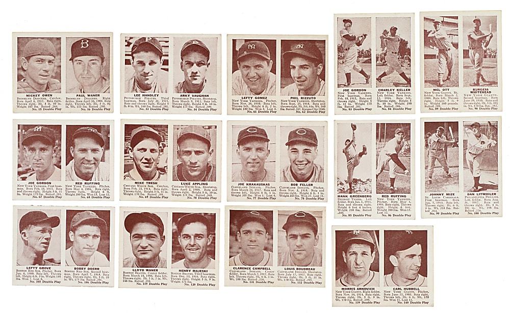 1941 R330 Double Play Near-Complete Set (58/75)