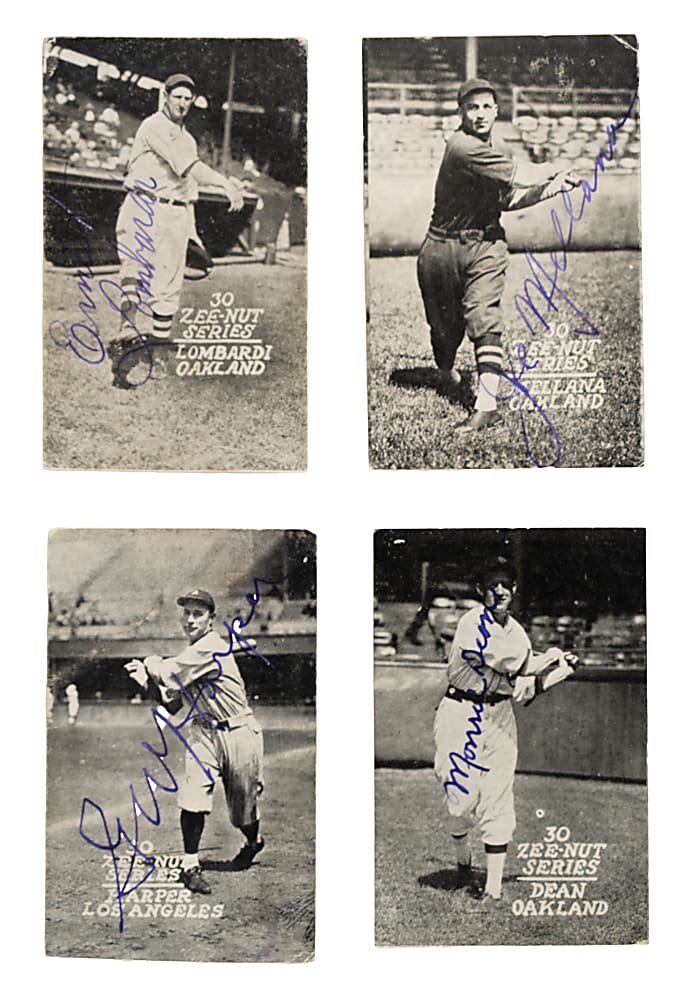 Signed 1930 Zeenut PCL Collection (44) Including Ernie Lombardi