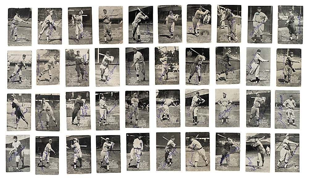 Signed 1930 Zeenut PCL Collection (44) Including Ernie Lombardi