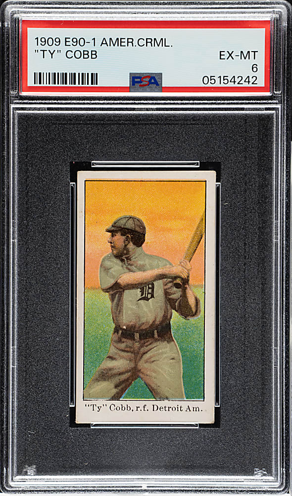 1909-1911 E90-1 American Caramel Ty Cobb PSA EX-MT 6