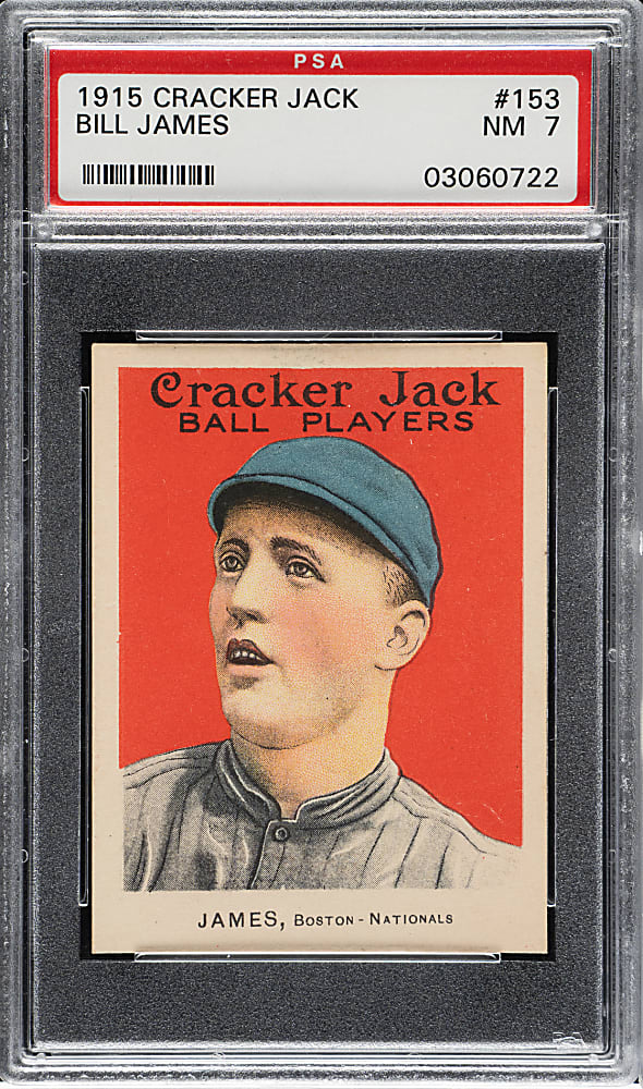 1915 E145 Cracker Jack #153 Bill James PSA NM 7