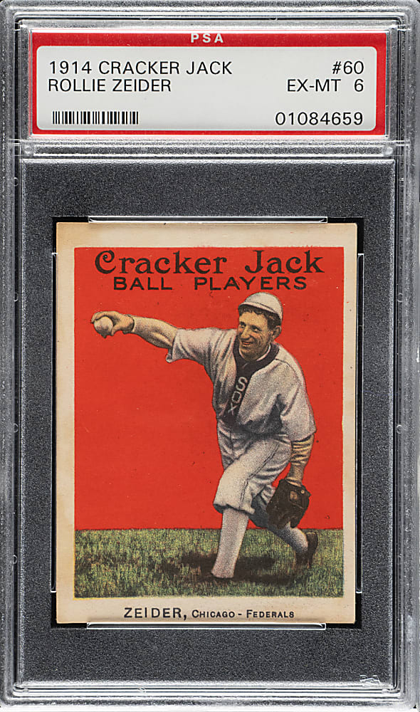 1914 E145 Cracker Jack #116 Rollie Zeider PSA EX-MT 6