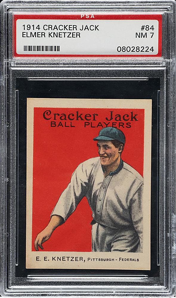 1914 E145 Cracker Jack #84 Elmer Knetzer PSA NM 7