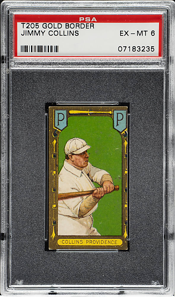 1911 T205 Gold Border Jimmy Collins Minor Leaguer PSA EX-MT 6