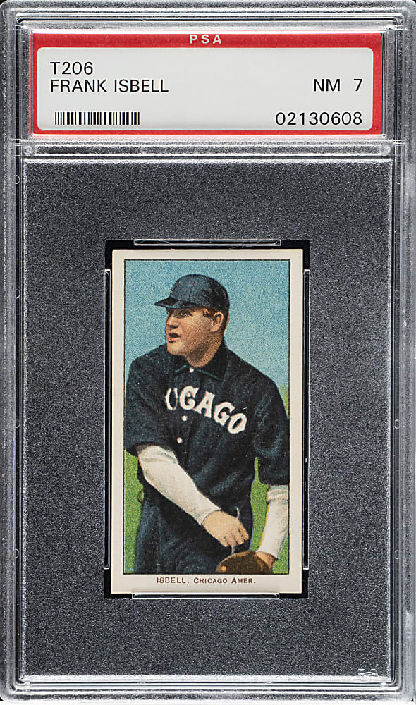 1909-1911 T206 White Border Frank Isbell PSA NM 7