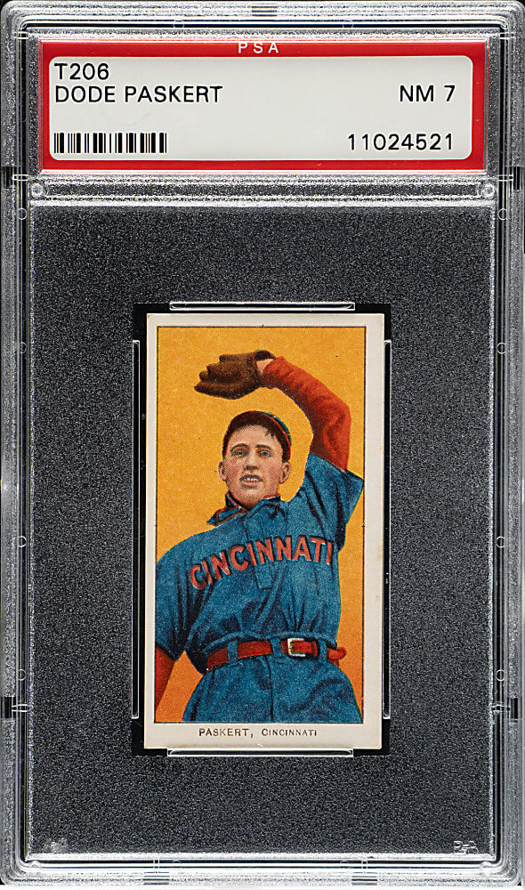 1909-1911 T206 White Border Dode Paskert PSA NM 7