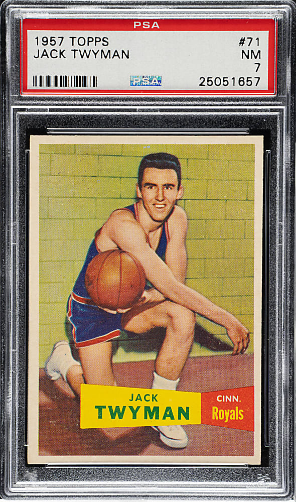 1957-1958 Topps Basketball #71 Jack Twyman Rookie PSA NM 7