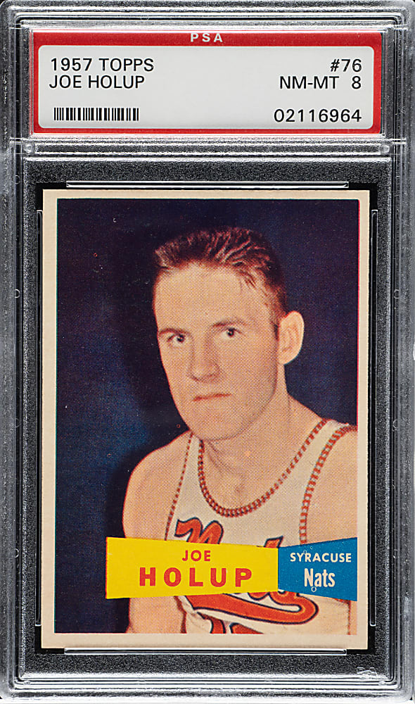 1957-1958 Topps Basketball #76 Joe Holup Rookie PSA NM-MT 8